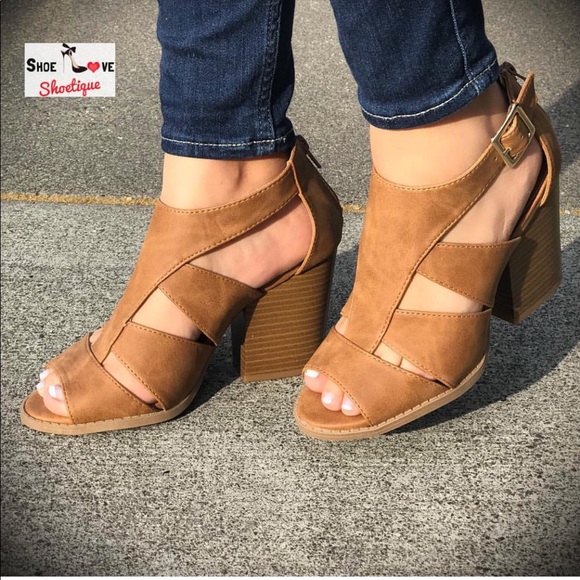 Camel Strappy Sandal - Picture 2 of 6